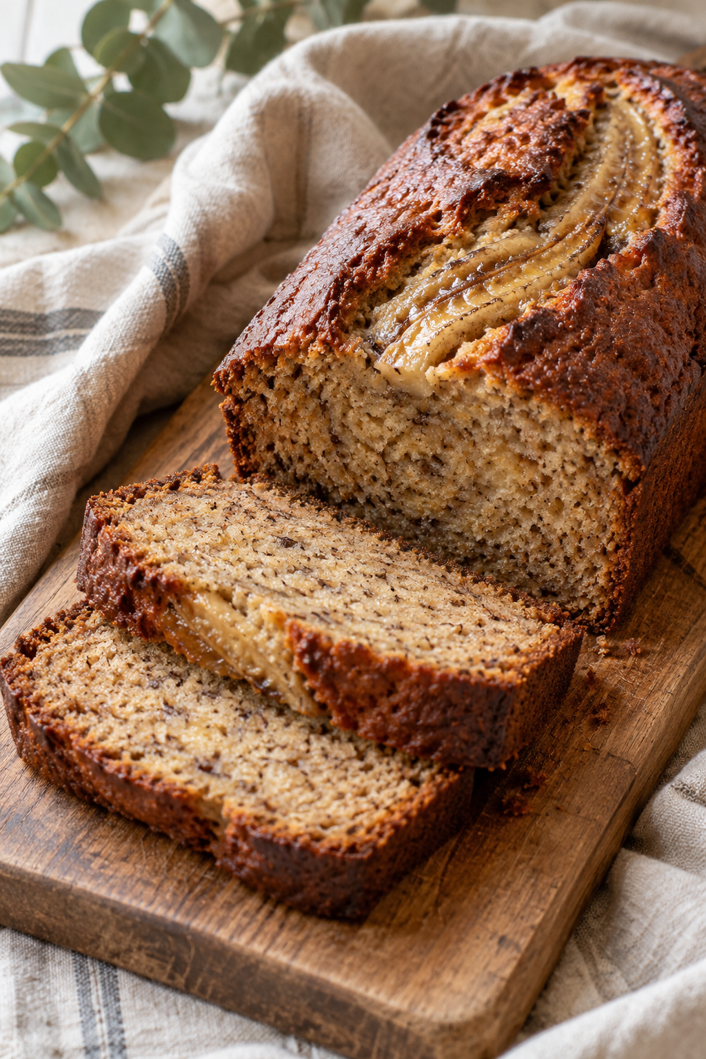 Almond and coconut banana bread